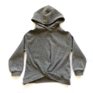 Girls 5 110 Zara Kids Hooded Twist Front Knit Sweater Hoodie Sweatshirt - Picture 1 of 7