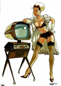 Ex-Libris Meynet - Double M - Mirabelle - Pin Up - Bild 1 von 1