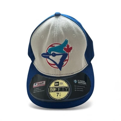 Chapéu de beisebol Toronto Blue Jays New Era 59 Fifty oficial em campo ajustado 7 1/4 - Imagem 1 de 4
