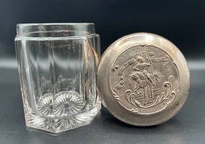 Antique 1906 Knights Of Ak-Sar-Ben Aksarben Omaha Nebraska Humidor Tobacco Jar - Picture 1 of 16