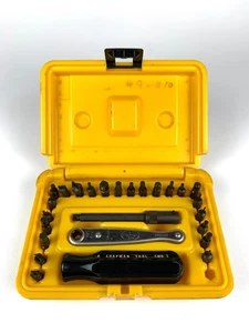 Vintage Chapman No 7331 Werkzeugsatz 1/4" SAE Schraubendreher Set Schraubendreher Bit Ratsche Hergestellt in den USA - Bild 1 von 7