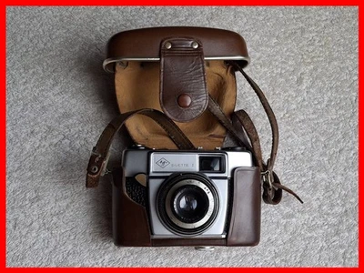 Vintage AGFA Silette I Kamera mit dreilinsigen Objektiv inkl. Leder-Etui 60ziger - Bild 1 von 4