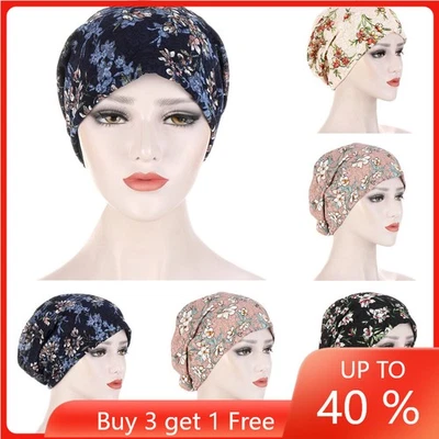 Gorras musulmanas árabes estampadas turbante gorro sombreros islámicos pérdida de cabello gorro gorra Foto 1 de 4