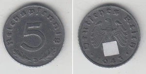 Drittes Reich, 5 Reichspfennig 1943 B, J.370, ss - Bild 1 von 1
