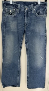 True Religion WT Billy Big T Men's 36x33 Denim Blue Jeans Bootcut Flap Pockets - Picture 1 of 14
