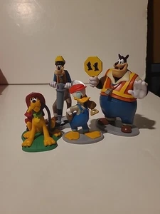 4 Disney Donald Goofy Pete Construction Crew Pluto - Figuren Tortenaufleger - Bild 1 von 5