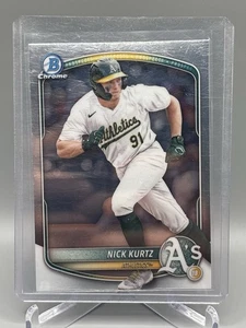 2025 Bowman Chrome Prospects NICK KURTZ #BCP-114 Oakland Athletics RC - Picture 1 of 2