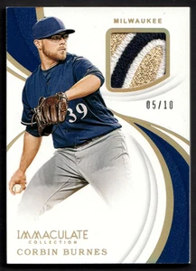 CORBIN BURNES 2019 Panini Immaculate Collection #IS-CO Swatches Rookie RC /10 - Picture 1 of 2