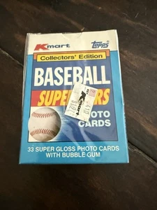 1990 Topps Kmart Baseball Superstars Factory Cello Wrapped Complete 33 Card Set - Picture 1 of 2