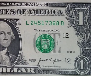 Billete de dólar de ocho dígitos 2021 con escalera rota número de serie elegante - Imagen 1 de 3