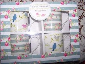 QUEENS by Churchill Coffee Mugs Julie Dodsworth Time To Nest SET OF 4 NIB - Picture 1 of 2