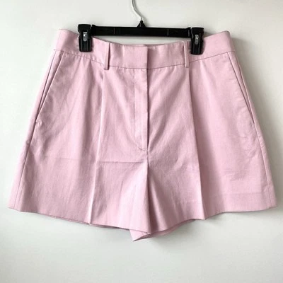 Rebecca Taylor Cotton Suiting Tailored Shorts Pale Orchid 14 - Image 1 of 4