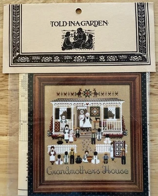 Told In A Garden GRANDMOTHERS HOUSE Cross Stitch Pattern NIP - Image 1 of 3