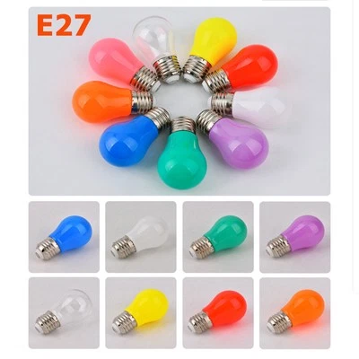 E27 1W 2W 3W Colorful LED Pear Light Bulbs 220V PC Lighting Lamps Party Decor  - Image 1 of 4