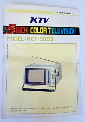 **MANUAL** for KTV KCT-5003 Color 5" CRT Television **ONLY MANUAL** - Image 1 of 3