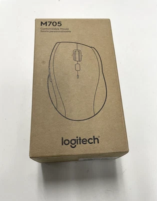 Logitech M705 Marathon Wireless Optical Mouse with 5 Programmable Buttons Black - Image 1 of 4