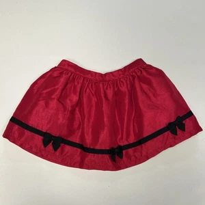 NUEVO ~ Falda Roja Gymboree Niñas con Lazos de Cinta Negra - Fiesta Nueva con Etiquetas Talla 4T/A31 - Imagen 1 de 5