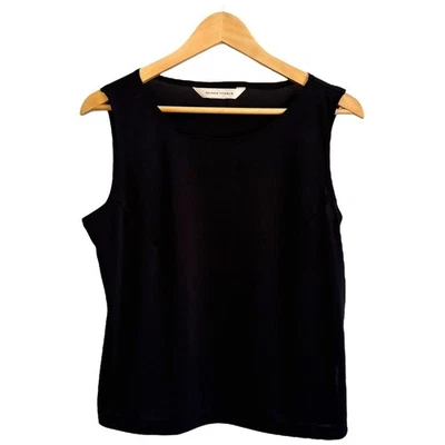 Melrose Studio minimalist black sleeveless blouse vintage 90s Y2K - Image 1 of 3