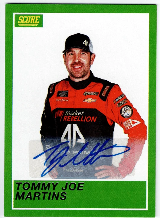 2023 Panini Chronicles Score Tommy Joe Martins Autograph #1 Alpha Prime Racing - Image 1 of 2
