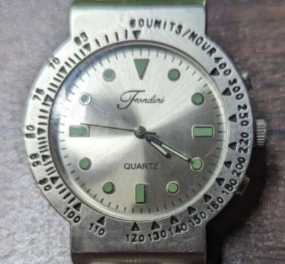 Reloj pulsera Fondini de cuarzo con esfera plateada de 40 mm para hombre Foto 1 de 4