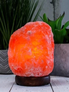 NATURAL CRYSTAL SALT LAMP BY HIMALAYAN HAND MINED PURIFIES AIR 5-8 LBS - Picture 1 of 2