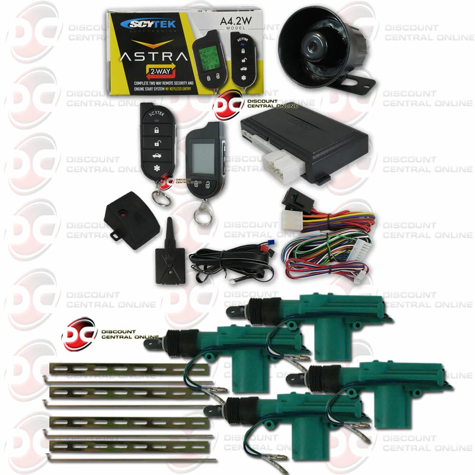 Scytek ASTRA A4.2W Car Alarm With Remote Start Plus 4 X 2-wire Door Actuator - Image 1 of 1