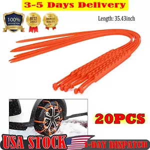 20 PCS Universal Winter Snow Mud Anti-skid Tire Chains For Car SUV Adjustable - Picture 1 of 12