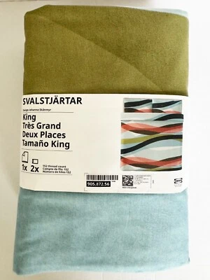 Ikea SVALSTJARTAR King Duvet cover and pillowcases, multicolor - NEW - Image 1 of 2