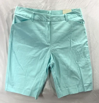 Pantalones cortos Studio Works para mujer 16 azules entrepierna de 6" nuevos con etiquetas Foto 1 de 4