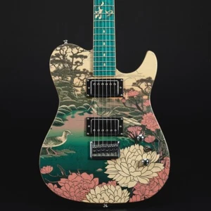 Guitarra Eléctrica Lindo Koya | Mástil Compuesto | Luminlays | Arte Gráfico Japonés - Imagen 1 de 8
