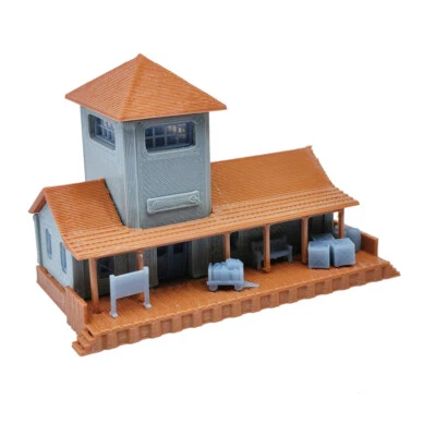 Outland Models Railroad Scenery Small Rural Train Station/Depot 1:220 Z Scale - Image 1 of 3