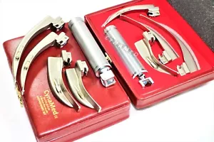 New Premium McIntosh Laryngoscope Set 4 Blades & Handle Surgical Instruments - Picture 1 of 10