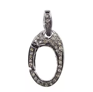Pave diamond lobster 925 sterling silver diamond clasp diamond jewellery finds. - Picture 1 of 12