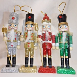 Nussknacker Ornamente Silber Gold Rot Grün Weihnachtsdeko Nussknacker Posten - Bild 1 von 11