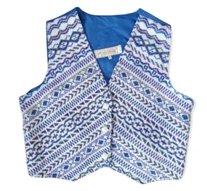 Vintage Rare Handknitted Wool Denys Brunton Designs Waistcoat, Medium - Picture 1 of 8