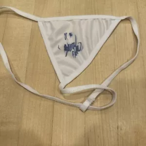 Riley Steele Adult STAR Hand SIGNED Panties Thong AUTOGRAPH Sexy Naughty America - Picture 1 of 2