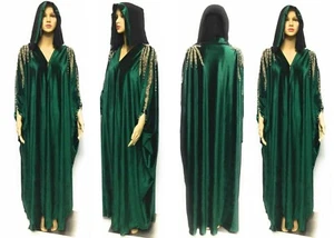 Último diseño frente abierto terciopelo Abaya Kaftan Farasha jilbab jalabiya burkha - Imagen 1 de 2