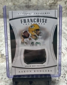 AARON RODGERS 2021 PANINI NATIONAL TREASURES TREASURED PATCHES JERSEY #D /99 - Picture 1 of 2