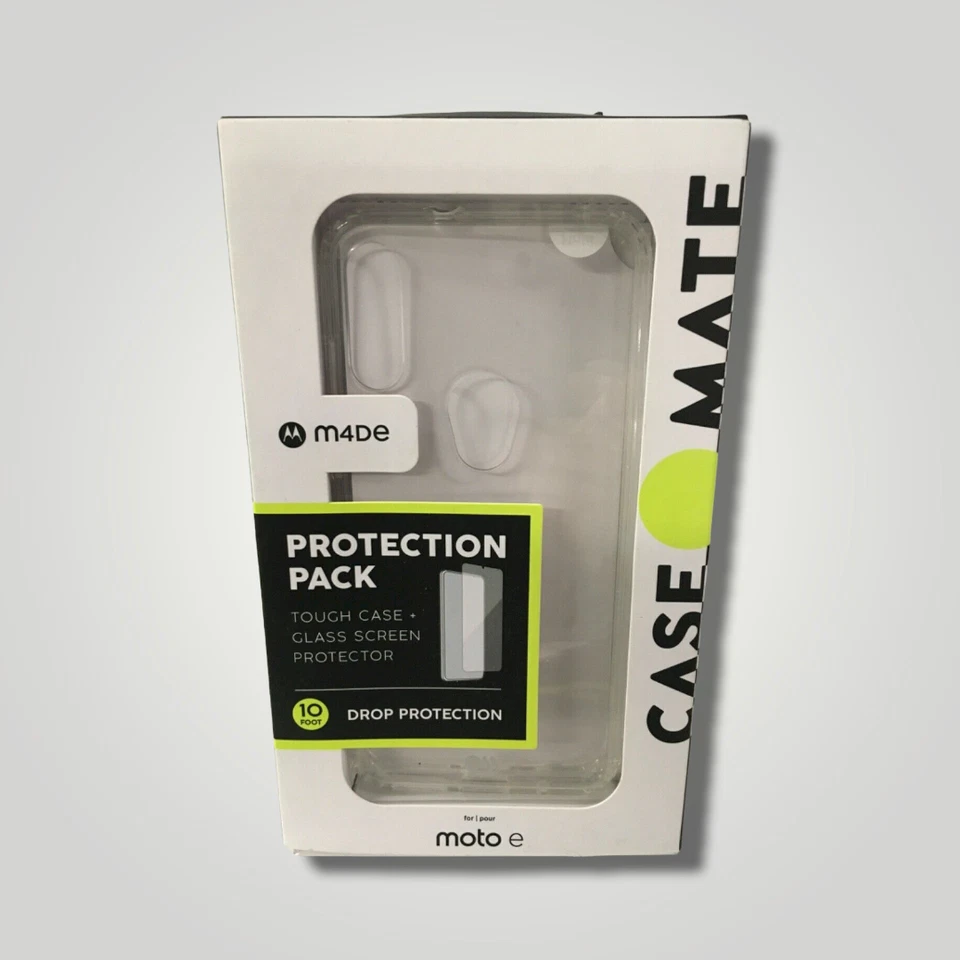 Case-Mate Tough Clear Case Screen Protector for Motorola Moto G E 7th Gen 2020