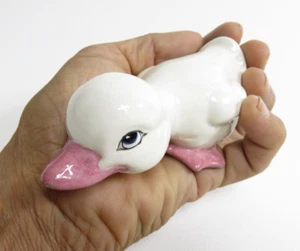 Entzückende, süße, babyweiße Entlein Keramik Keramik Figur BA4A2207 - Bild 1 von 7