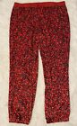 Secret Treasures Pajama Jogger Pants Womens Size XL Red Leopard Soft Pajamas