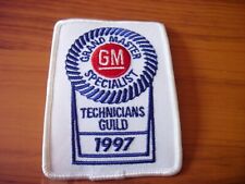 1997 GENERAL MOTORS GM TECHNICIAN GUILD EMBROIDERED PATCH FREE DOMESTIC SHIPPING