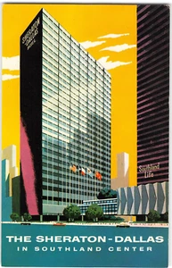 Postal de colección Sheraton-Dallas Southland Center DALLAS, TX Hotel años 50 - Imagen 1 de 2
