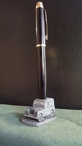 4X4 S3 Pewter Effect Desk Car Pen Pencil Parker Holder Office ref114 - Picture 1 of 1