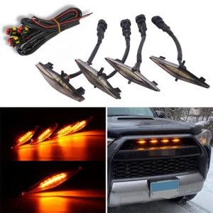 4x Griglia Anteriore Fumè Luci LED Bianco per Toyota 4Runner TRD Pro 2014-2019 - Foto 1 di 8