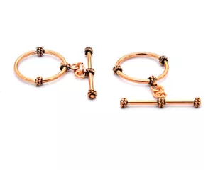 10 Pcs 28X37mm Bali Toggle Clasp Hook Clasp Antique Copper - Picture 1 of 1