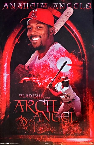Vladimir Guerrero ARCH ANGEL Anaheim Angels 2004 MLB Baseball 22x34 Wall POSTER Cover