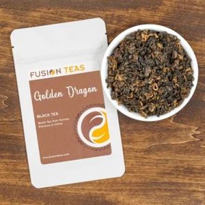 Golden Dragon Yunnan Black Tea - Premium Loose Leaf - Fusion Teas - Picture 1 of 5