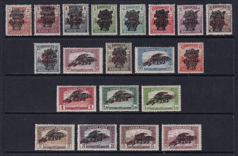 HUNGARY 1920 Wheatsheaf Overprints set of 20 SG 349-368 MH/* (CV £60) Cover