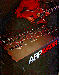 vtg 1970s ARP AVATAR MAGAZINE PRINT AD Guitar Synthesizer Pinup Page Picture